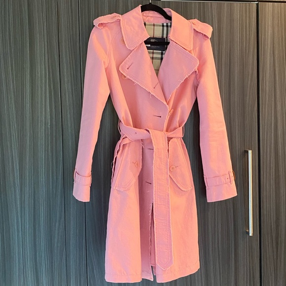Burberry Jackets & Blazers - BURBERRY Pink Trench Coat
